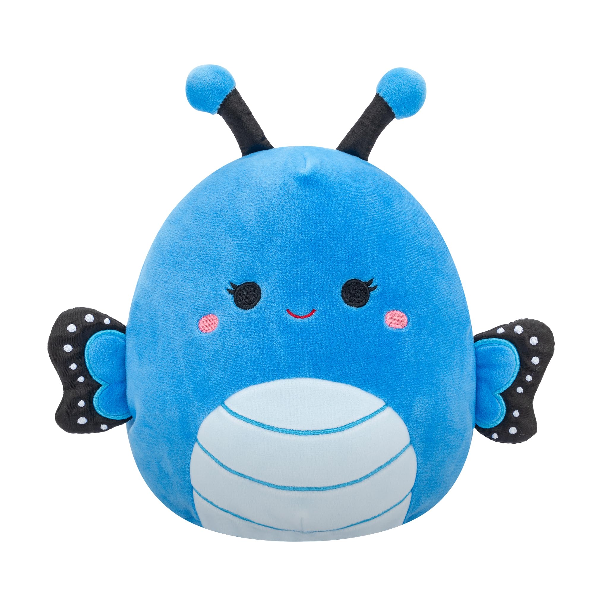 Squishmallows Original 7.5-Inch - Waverly the Blue Butterfly with Dark Blue Wings