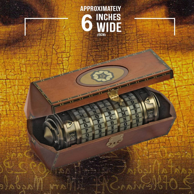 The Noble Collection The Da Vinci Code Cryptex - 6in (15cm) Full 1:1 Scale Functional Prop Replica - Officially Licensed Movie Prop Replicas Gifts