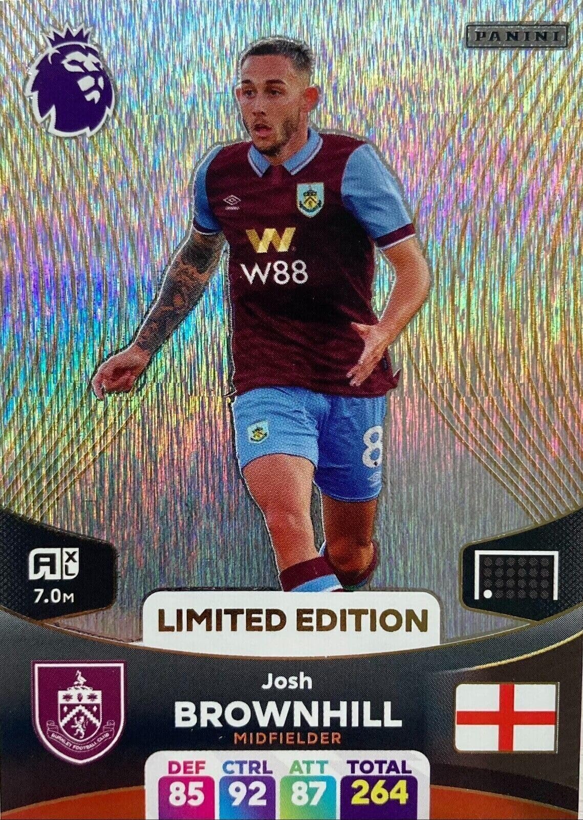 Panini Premier League 2023 2024 Josh Brownhill Limited Edition Trading Card