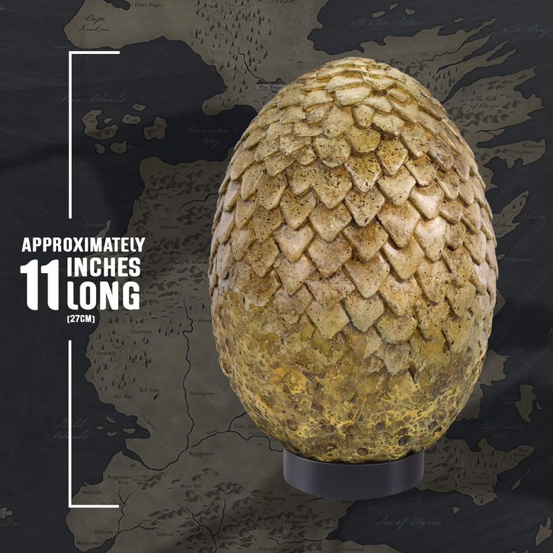 The Noble Collection Game Of Thrones Viserion Egg 11in (28cm) Hand Painted Dragon Egg - Game Of Thrones Film Set Movie Props Wand - Gifts for Family, Friends & Game Of Thrones Fans