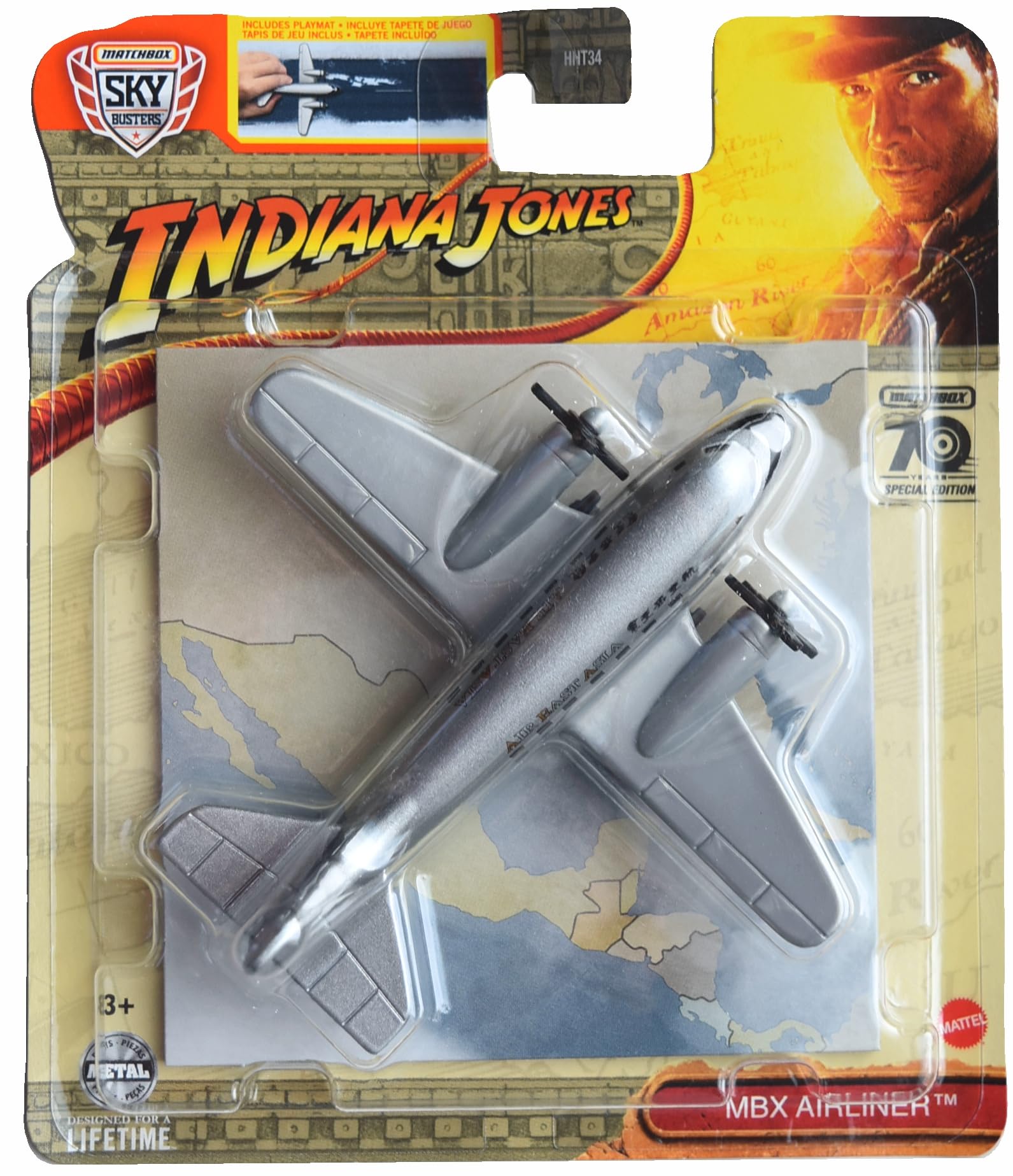 Matchbox Sky Busters MBX Airliner, Includes playmat [Indiana Jones]