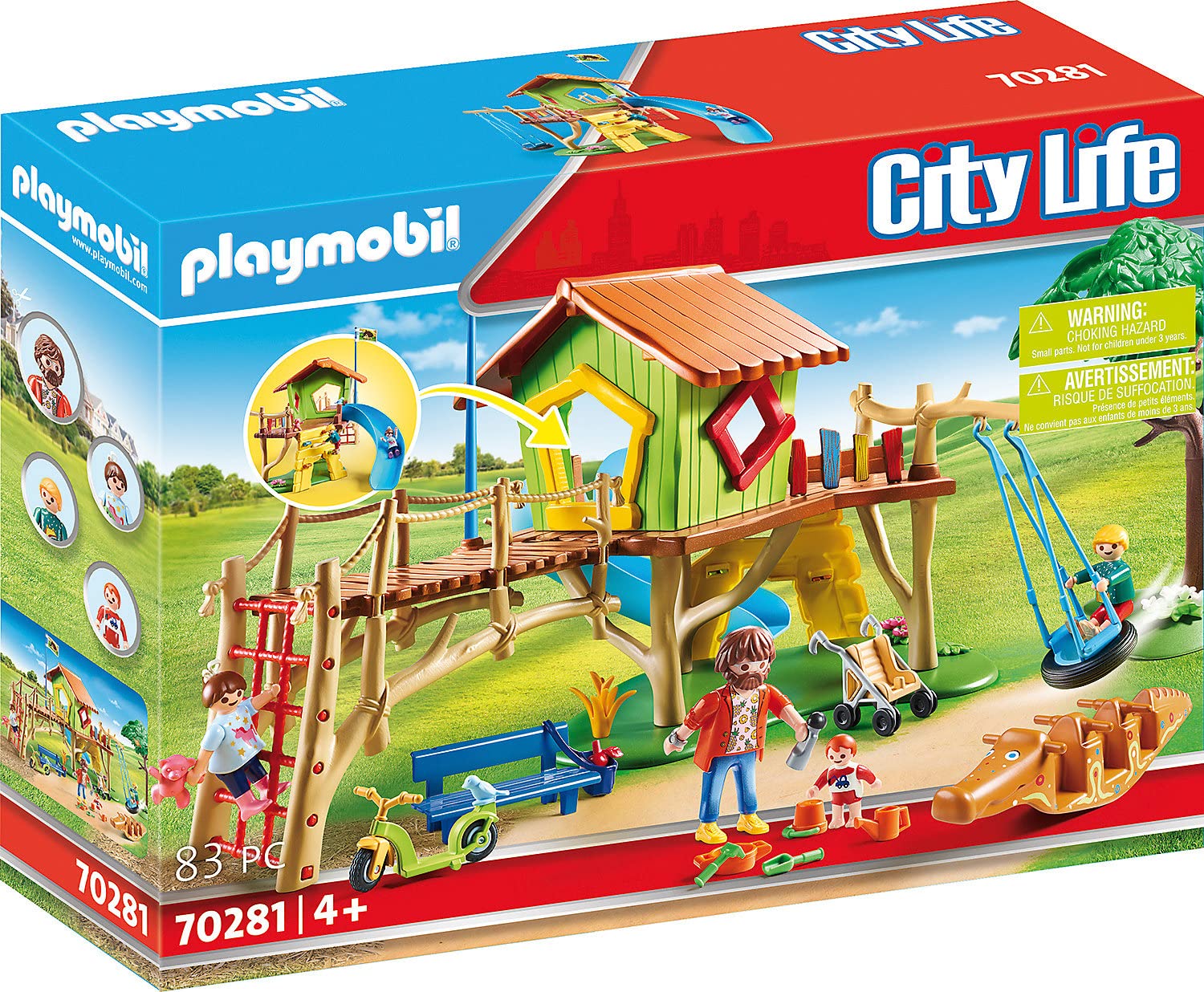 PLAYMOBIL 70281 City Life Pre-School Adventure Playground, for Children Ages 4+