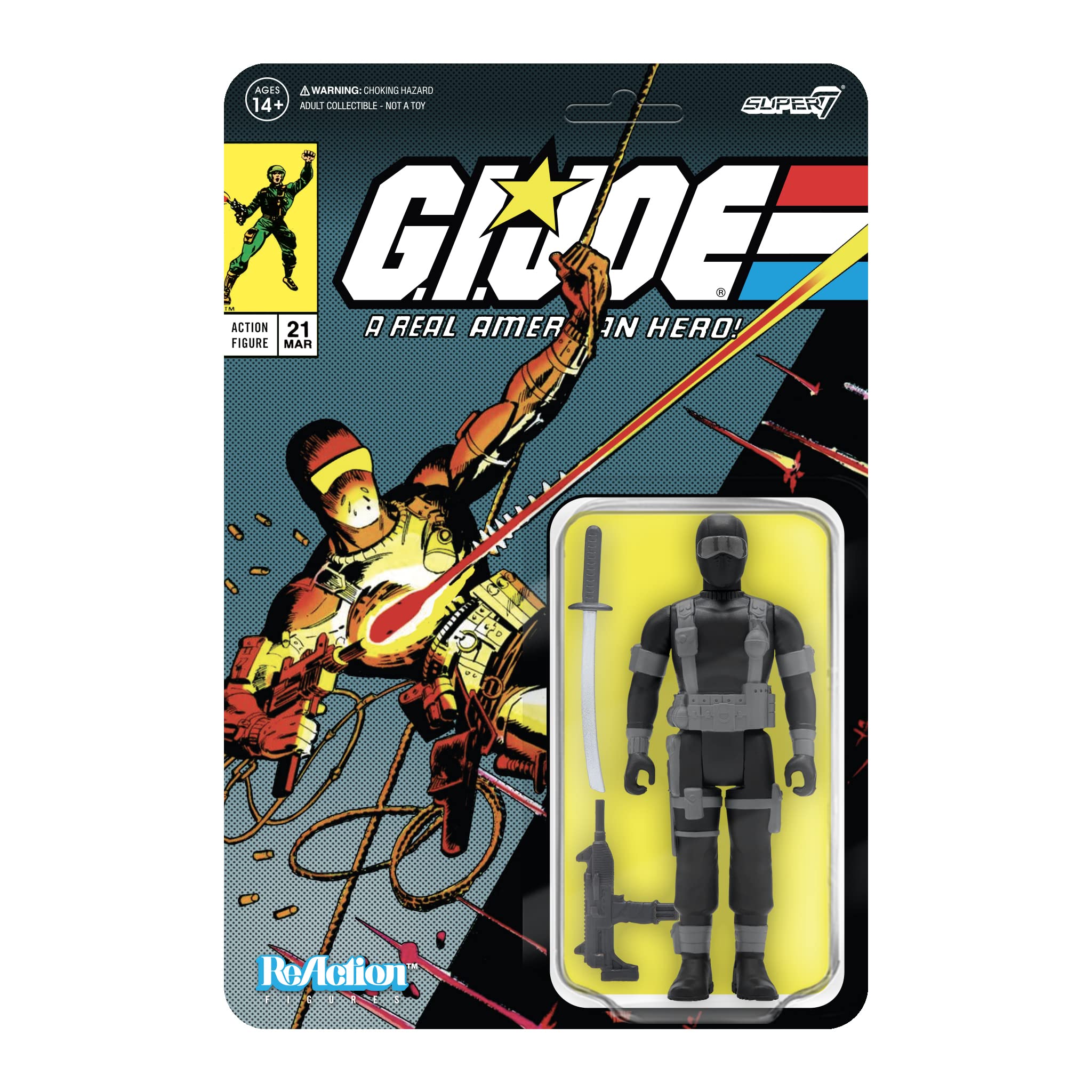 SUPER7 G.I. Joe Snake Eyes (Comic v.2) 3.75 in Reaction Figure