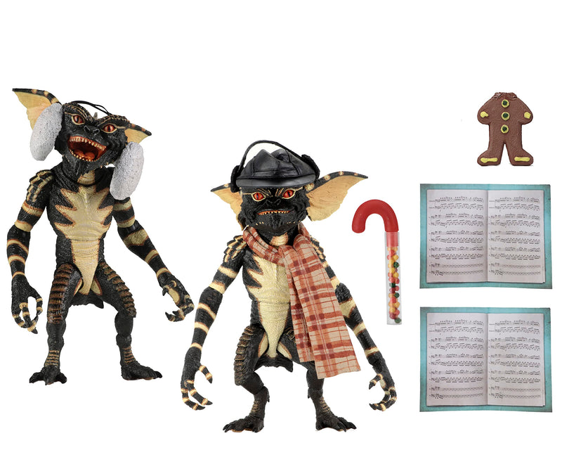 NECA Collectible 2-Pack Gremlins 2-7" Scale Action Figures - Christmas Carol Winter Scene Two