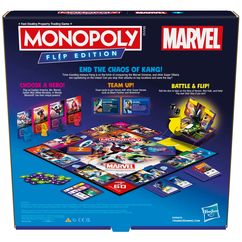 Monopoly Flip Edition: Marvel Board Game