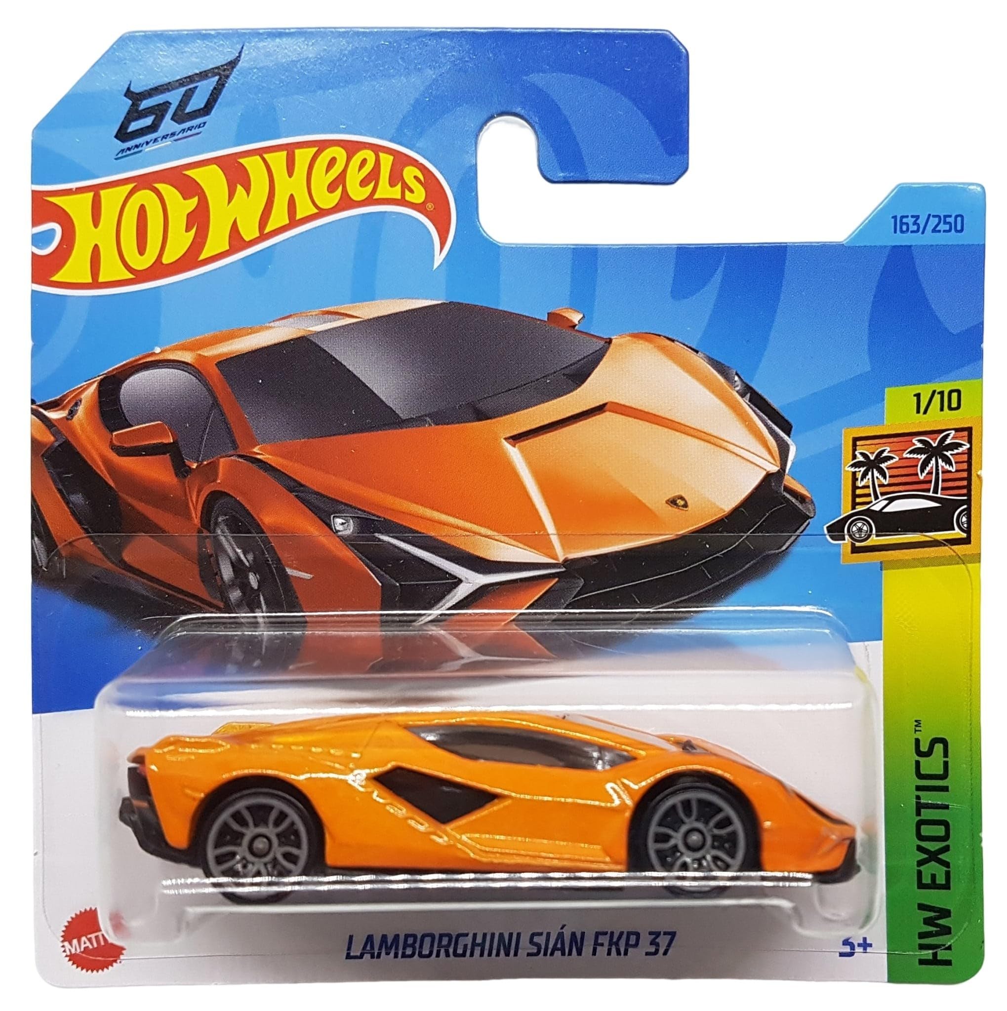 Hot Wheels - Lamborghini Sián FKP 37 - HW Exotics 1/10 - HKH93 - Short Card - Orange - Mattel 2023