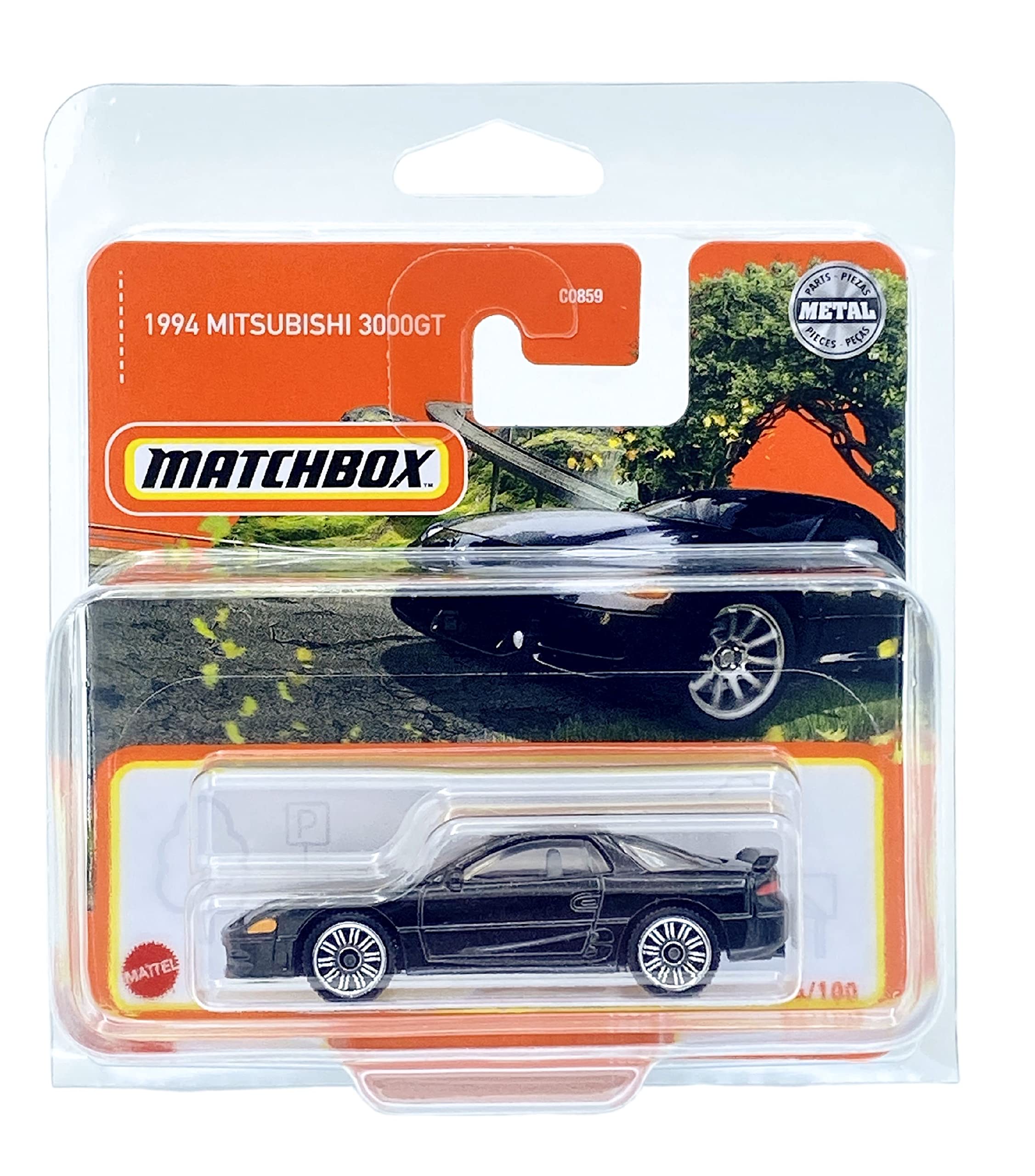 Matchbox 1994 Mitsubishi 3000GT (Black) 2022 - 64/100 (Short Card) *** COMES IN A KLAS CAR KEEPER PROTECTIVE COLLECTORS CASE *** HFR36