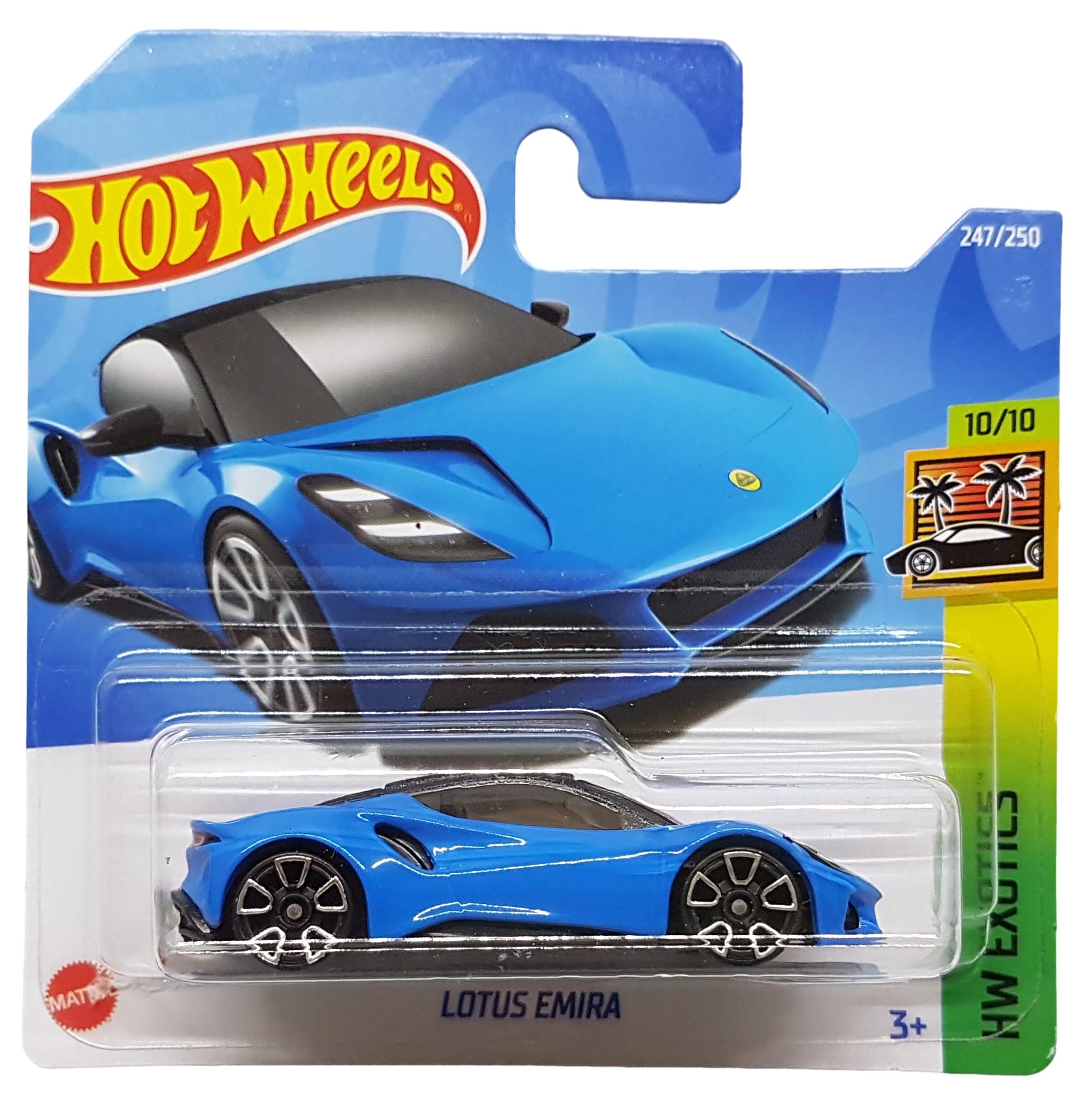 Hot Wheels - Lotus Emira - HW Exotics 10/10 - HCT00 - Short Card - Sports Car - Blue - Mattel 2022