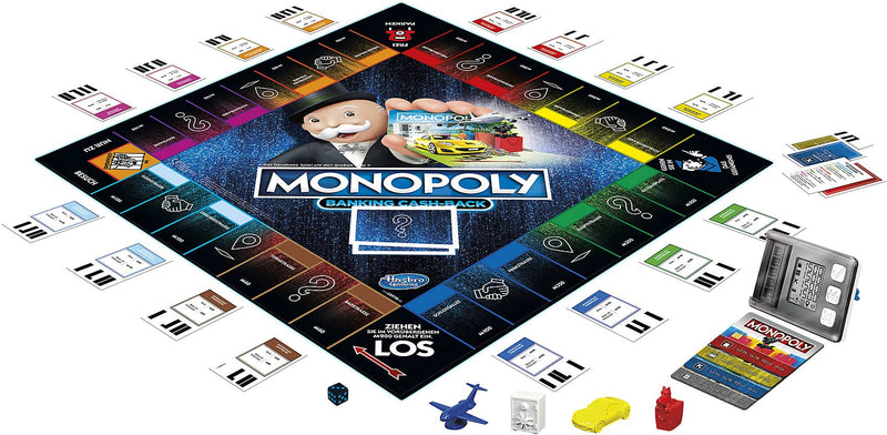 Monopoly Banking Back Board Game, Electronic Card Reader, Back Bonus, Cashless Numbers, Scan Technology, Ages 8 and Up