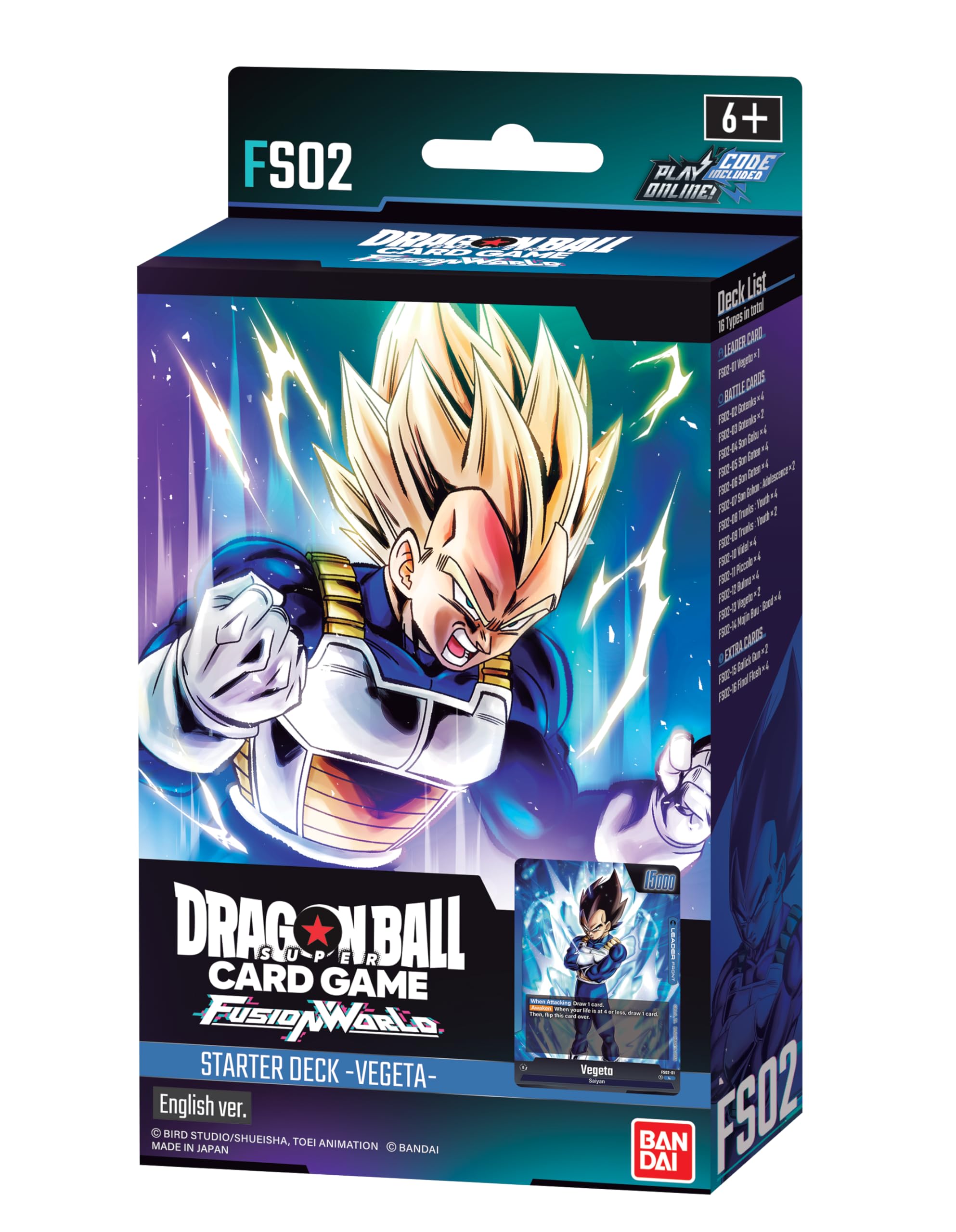 Bandai | Dragon Ball Super CG: Starter Deck - Fusion World (FS02) | Trading Card Game | Ages 6+ | 2 Players | 30 Minutes Playing Time