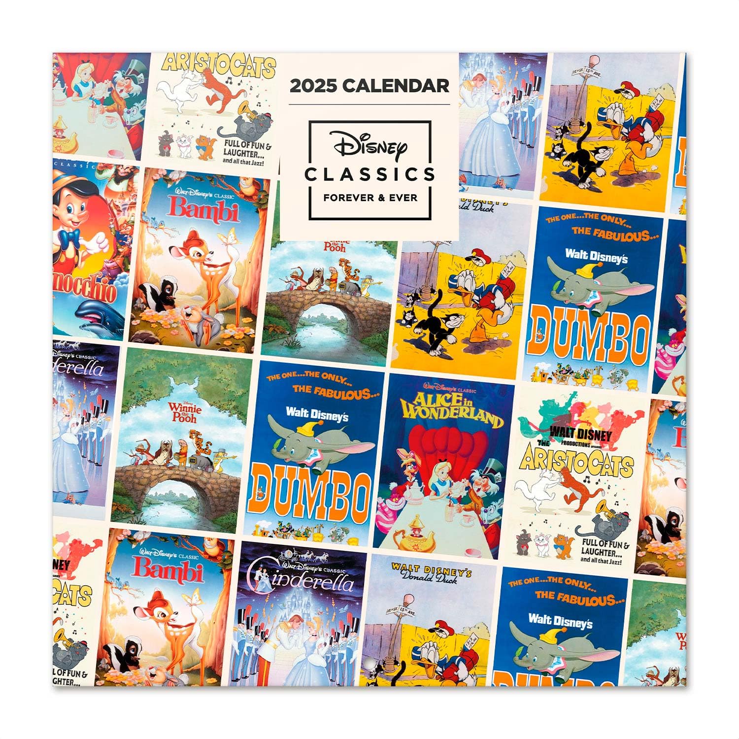 Grupo Erik Disney Wall Calendar 2025 | 12" x 12" Square Calendar 2025, Wall Planner 2025, Family Planner Calendar 2025 | Disney Calendar 2025, Disney Family Calendar 2025