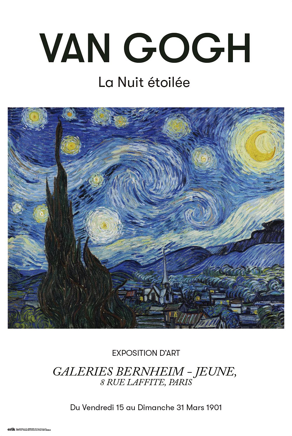 Grupo Erik Van Gogh La Nuit Etoilee Poster - 36 x 24 inches / 91.5 x 61 cm - Shipped Rolled Up - Cool Posters - Art Poster - Posters & Prints - Wall Posters