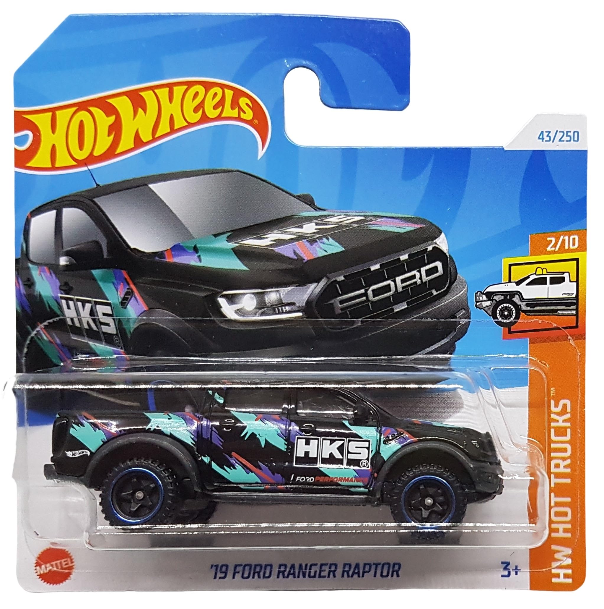 Hot Wheels - ´19 Ford Ranger Raptor - HW Hot Trucks 2/10 - HTC29 - Short Card - HKS Design - Mattel 2024