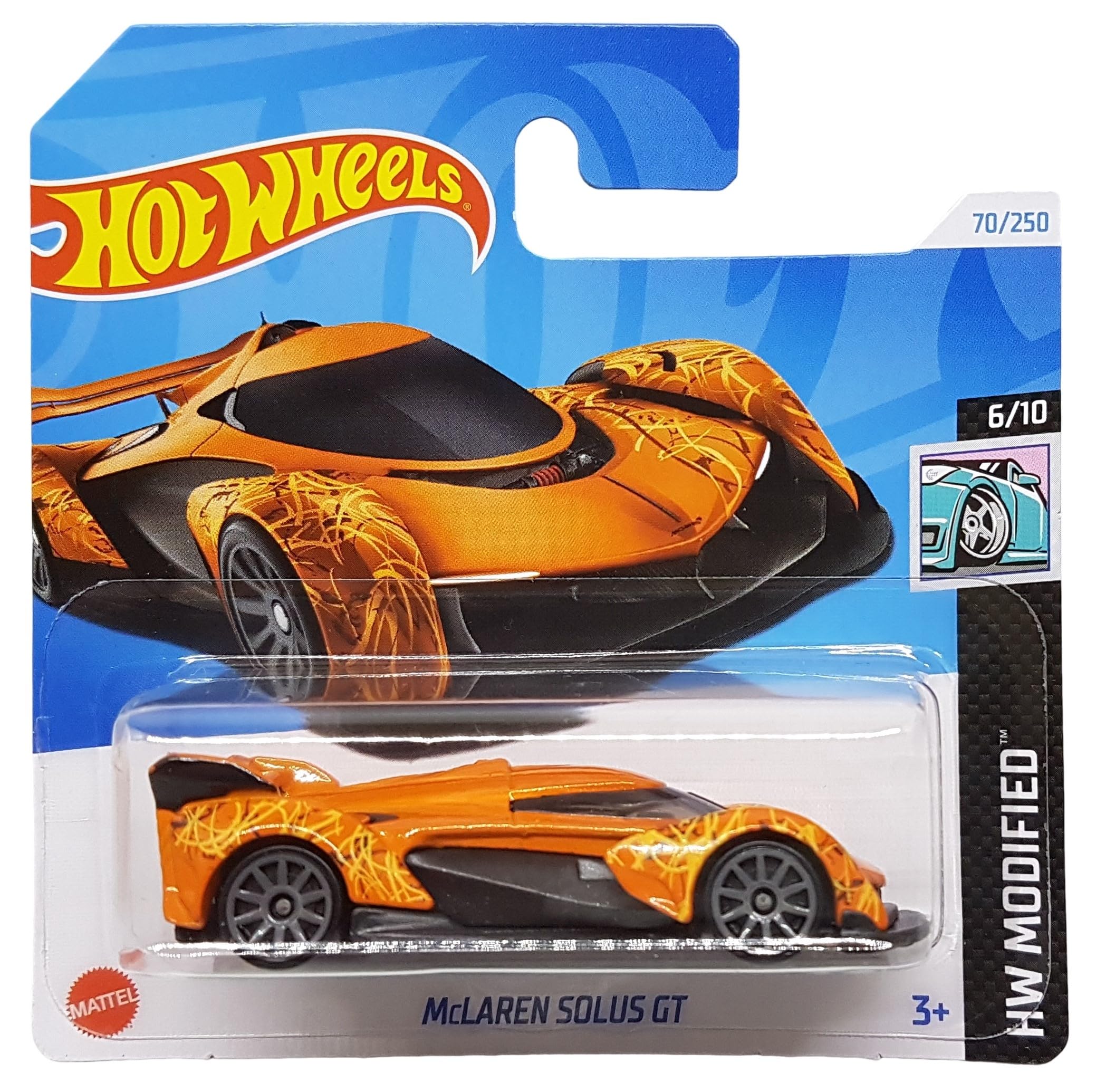 Hot Wheels - McLaren Solus GT - HW Modified 6/10 - HTD14 - Short Card - Sports Car - Orange - Mattel 2024 - 1:64