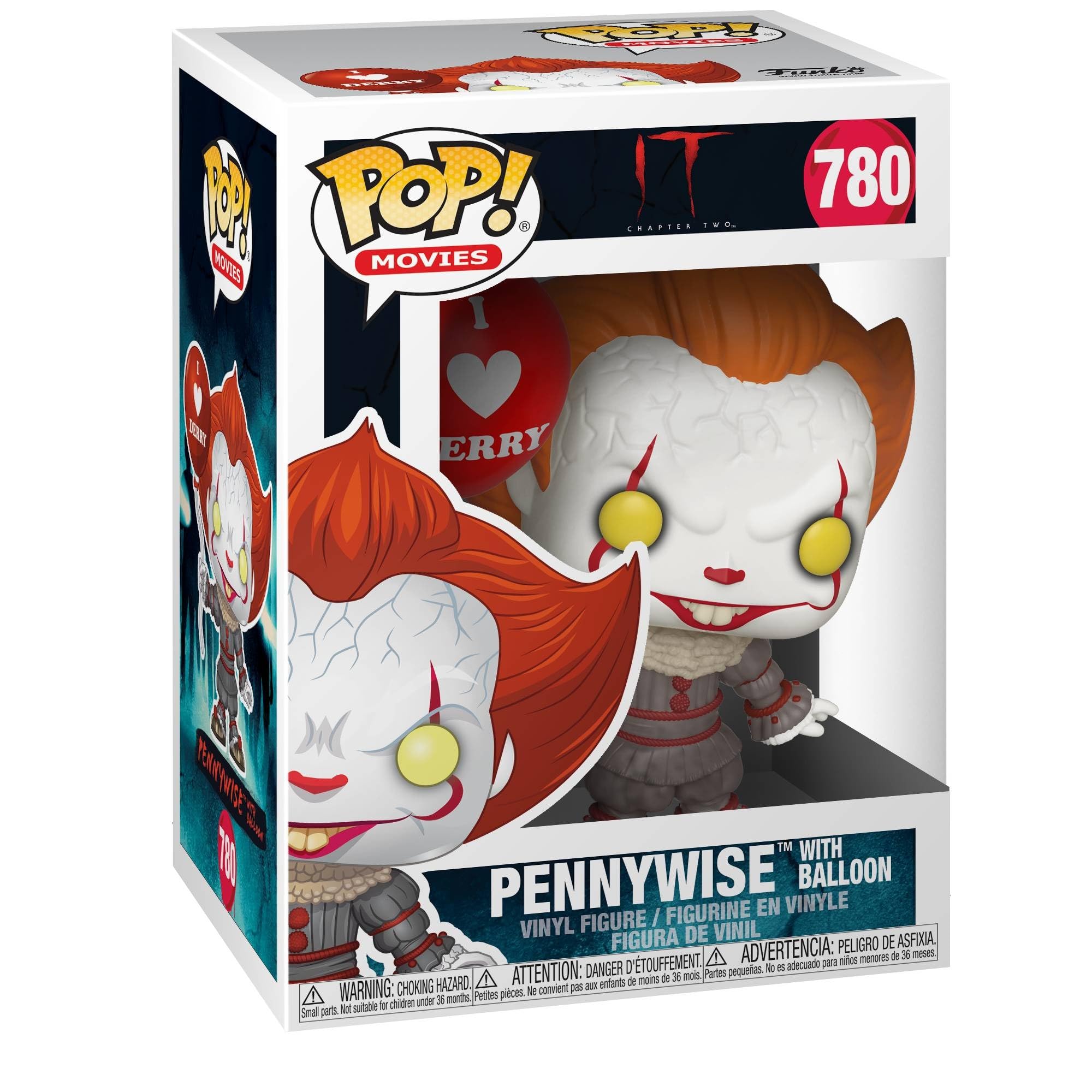 Funko Pop! Movies: IT: Chapter 2- Pennywise With Balloon - It - Collectable Vinyl Figure - Gift Idea - Official Merchandise - Toys for Kids & Adults - Movies Fans - Model Figure for Collectors