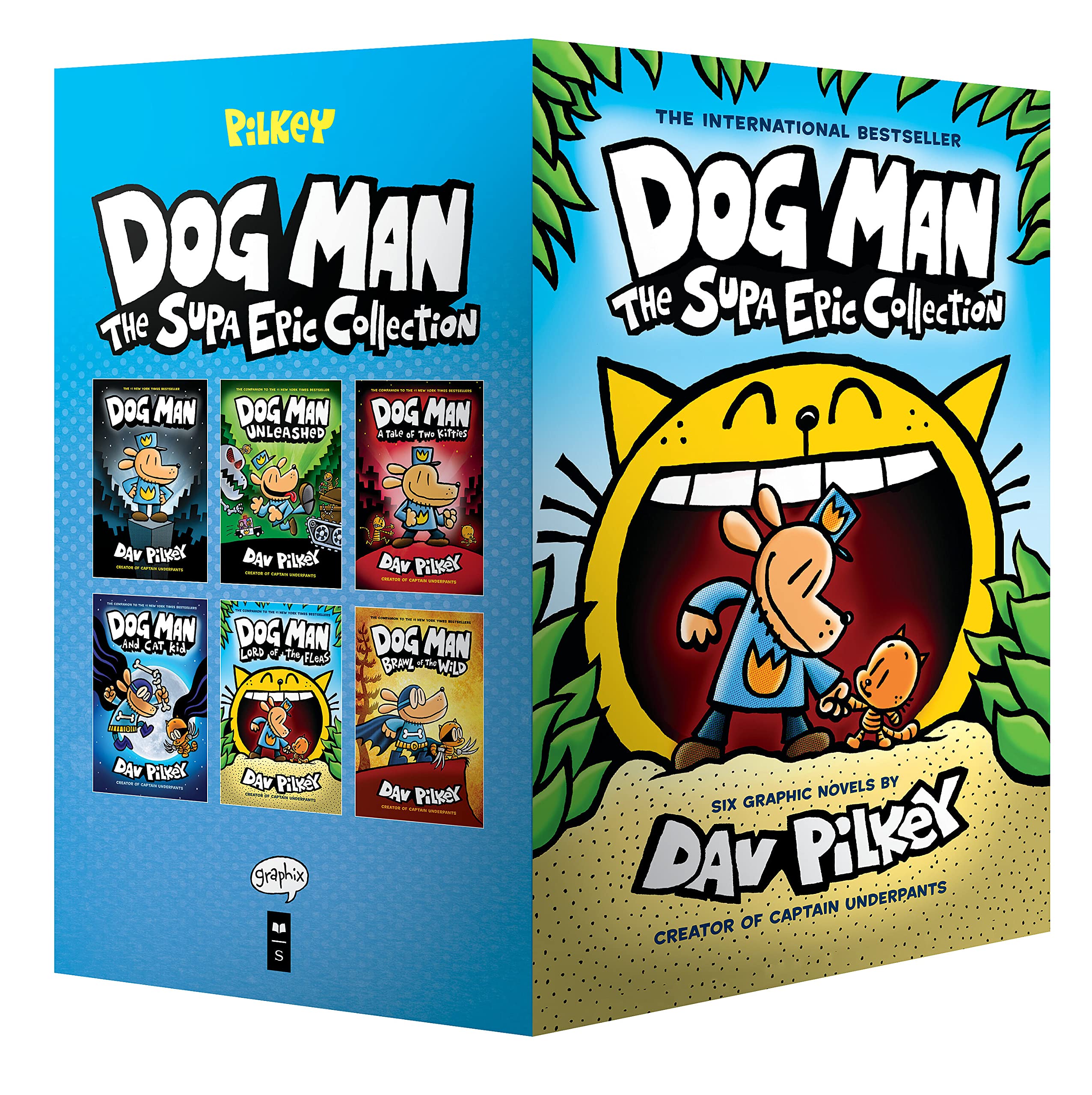 Dog Man 1-6: The Supa Epic Collection: From the Creator of Captain Underpants: Dog Man / Dog Man Unleashed / Dog Man A Tale of Two Kitties / Dog Man ... Lord of the Fleas / Dog Man Brawl of the Wild