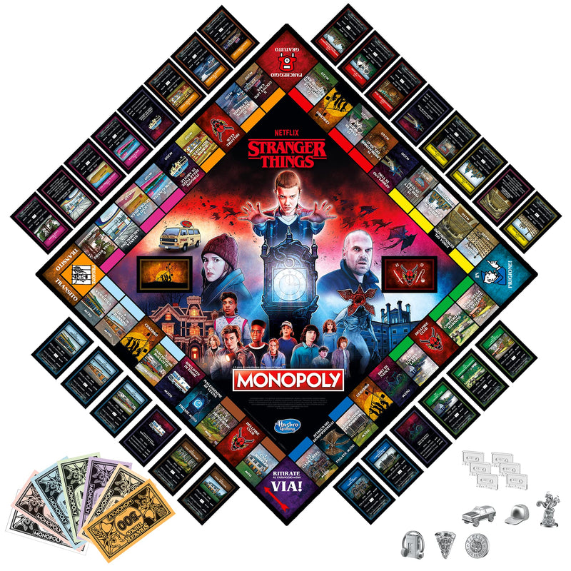 Hasbro Gaming Monopoly Stranger Things Board Game For Adults And Teenagers 14 Years Older, Multicoloured, 41 x 400 x 267 mm (Italian Language)