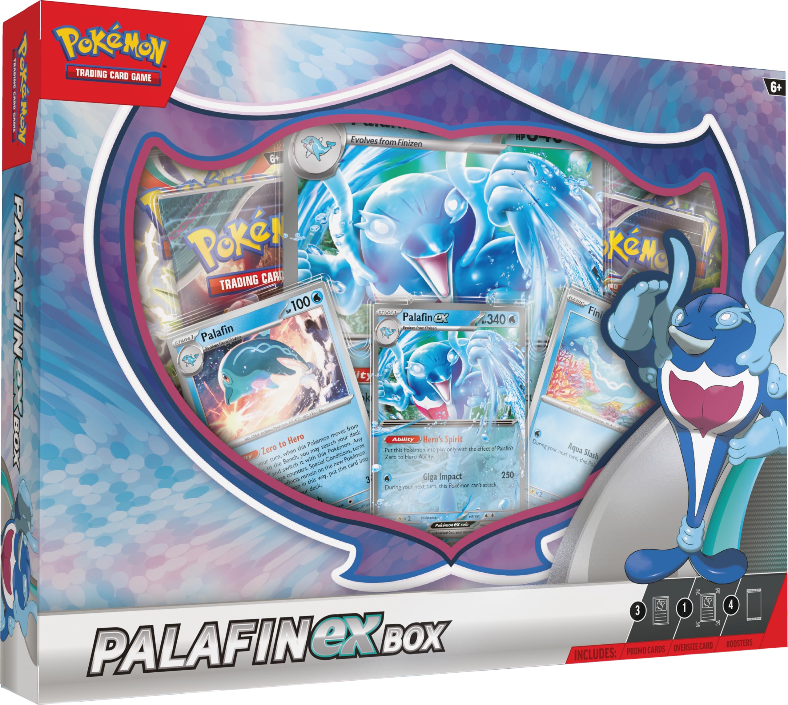 Pokémon TCG: Palafin ex Box (4 Booster Packs, 3 Foil Cards & 1 Oversize Foil Card)