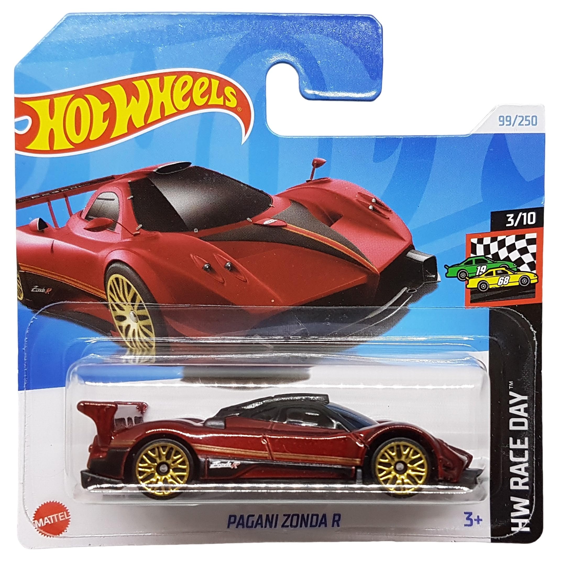 Hot Wheels - Pagani Zonda R - HW Race Day 3/10 - HTC78 - Short Card - Super Sports Car - Dark Red - Mattel 2024 - 1:64