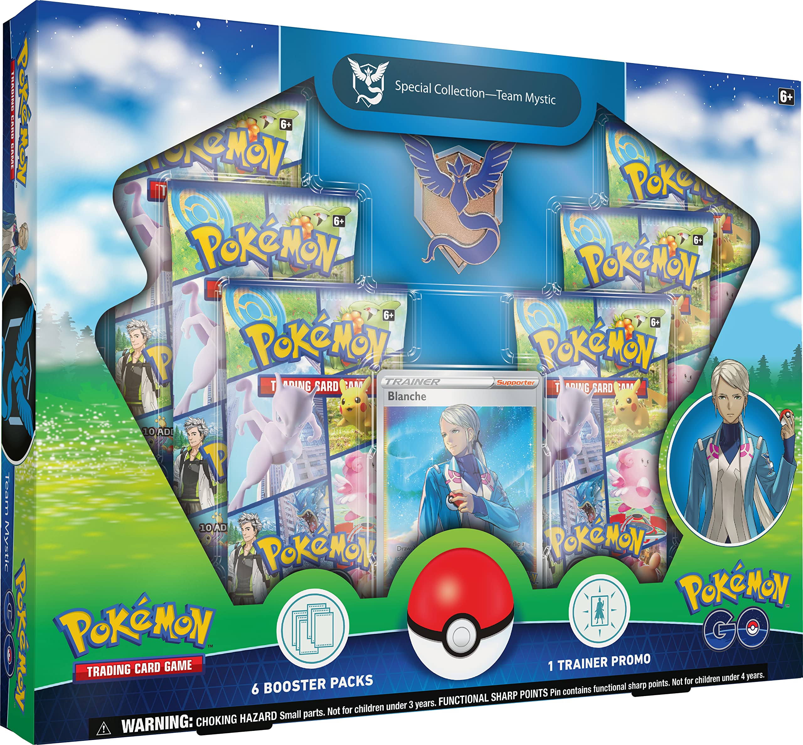 Pokémon TCG: GO Special Collection - Team Mystic (1 Foil Promo Card, 1 Deluxe pin & 6 Booster Packs)