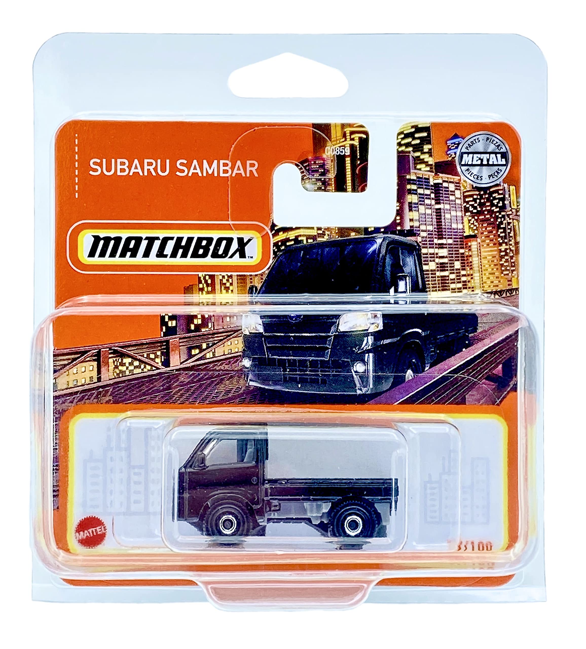 Matchbox Metal Subaru Sambar (Black) Subaru 2021 - 57/100 (Short Card) COMES IN A KLAS CAR KEEPER PROTECTIVE COLLECTORS CASE GXM75