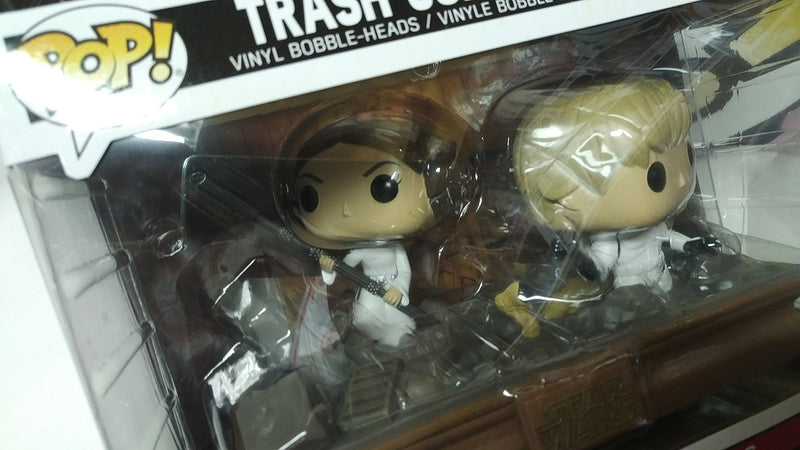 Funko Pop Vinyl 2 Pack Star Wars Movie Moments Luke And Leia Trash Compactor