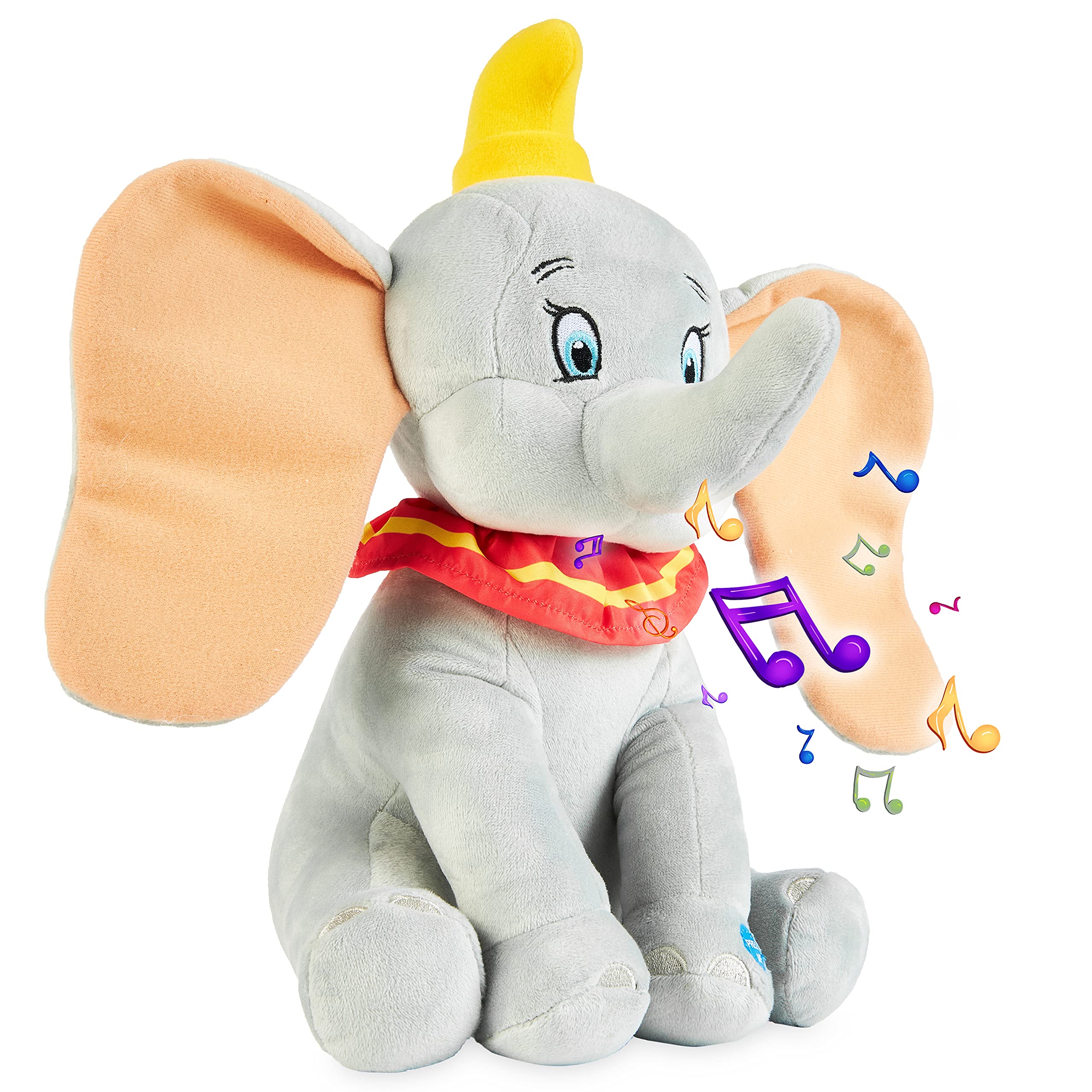 Disney Soft Toys Cute Plush Toys Cuddly Stuffed Animal with Sounds (Grey Dumbo)