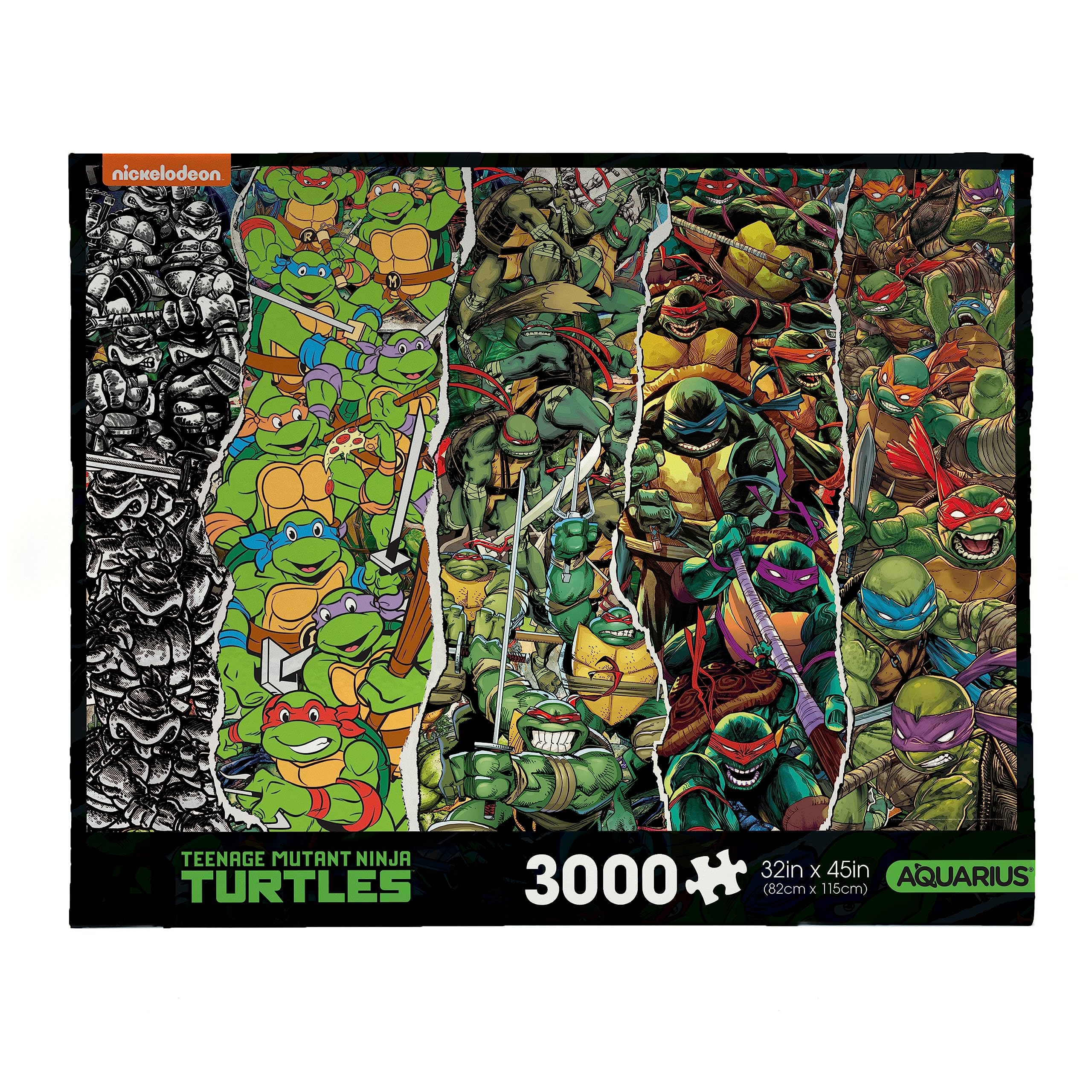 AQUARIUS TMNT Timeline 3000pc Puzzle (3000 Piece Jigsaw Puzzle) - Glare Free - Precision Fit - Officially Licensed Teenage Mutant Ninja Turtles Merchandise & Collectibles - 42x35 Inches