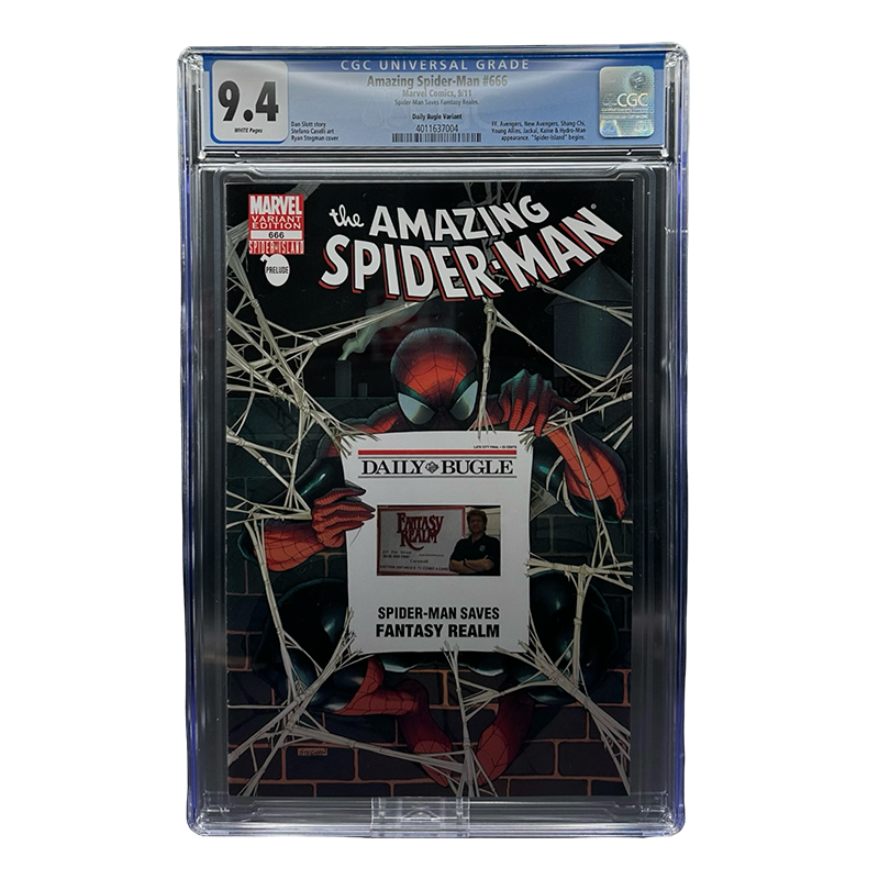 Amazing Spider-Man #666 Daily Bugle Shop Variant Fantasy Realm Graded Marvel Comic for sale online UK - zombie.co.uk