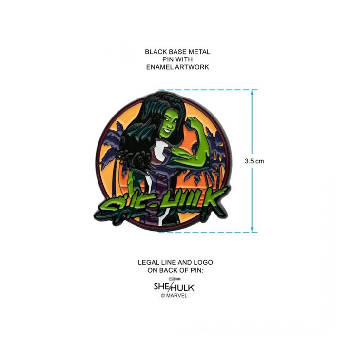 Marvel Officially Licensed She-Hulk Enamel Pin - zombie.co.uk