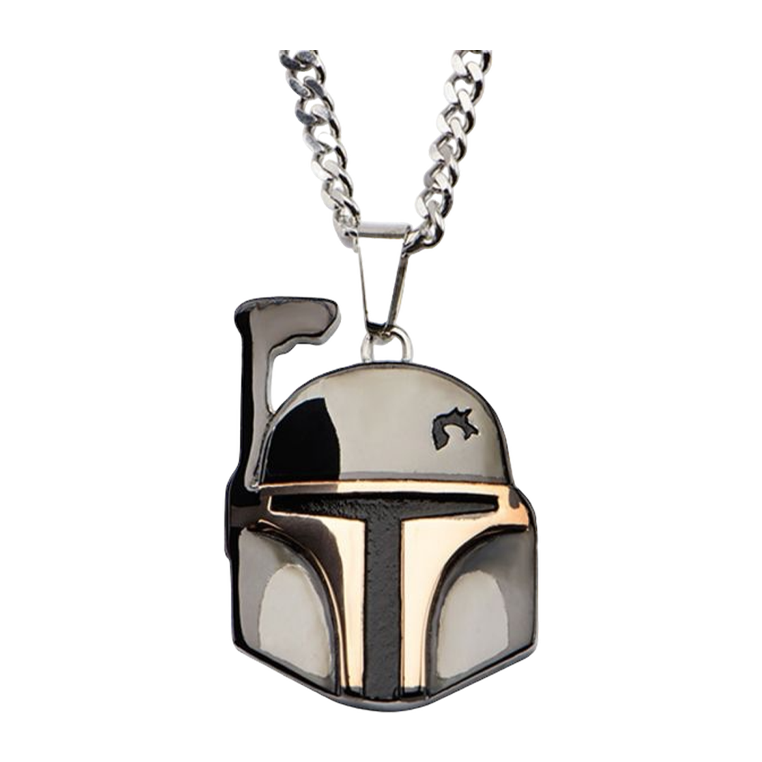 Star Wars Boba Fett Helmet Pendant Necklace Officially Licensed - ZOMBIE.CO.UK