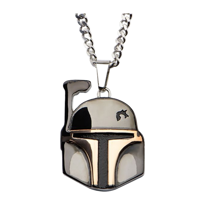 Star Wars Boba Fett Helmet Pendant Necklace Officially Licensed - ZOMBIE.CO.UK