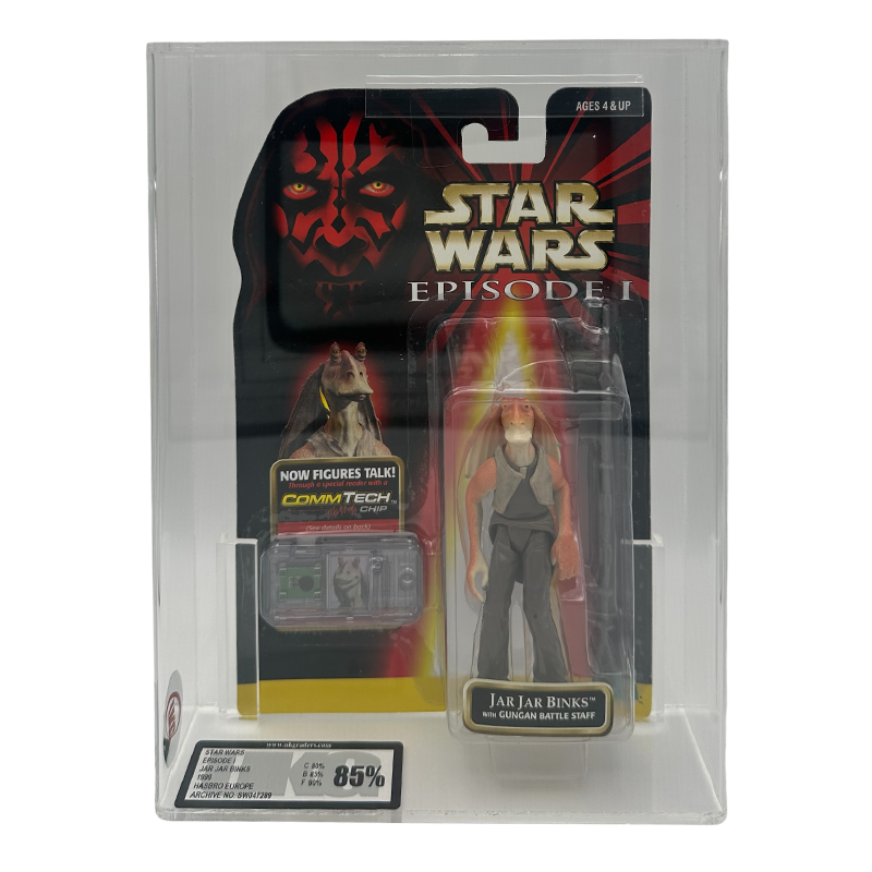 Buy Star Wars Episode 1 - Jar Jar Binks Hasbro Actual Figure 1999 with CommTech Reader | Graded Figures for Sale UK | zombie.co.uk