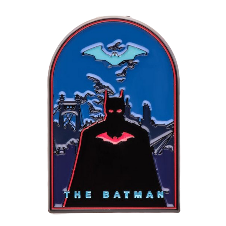 DC Comics The Batman Silhouette Glow in the Dark Enamel Pin - zombie.co.uk