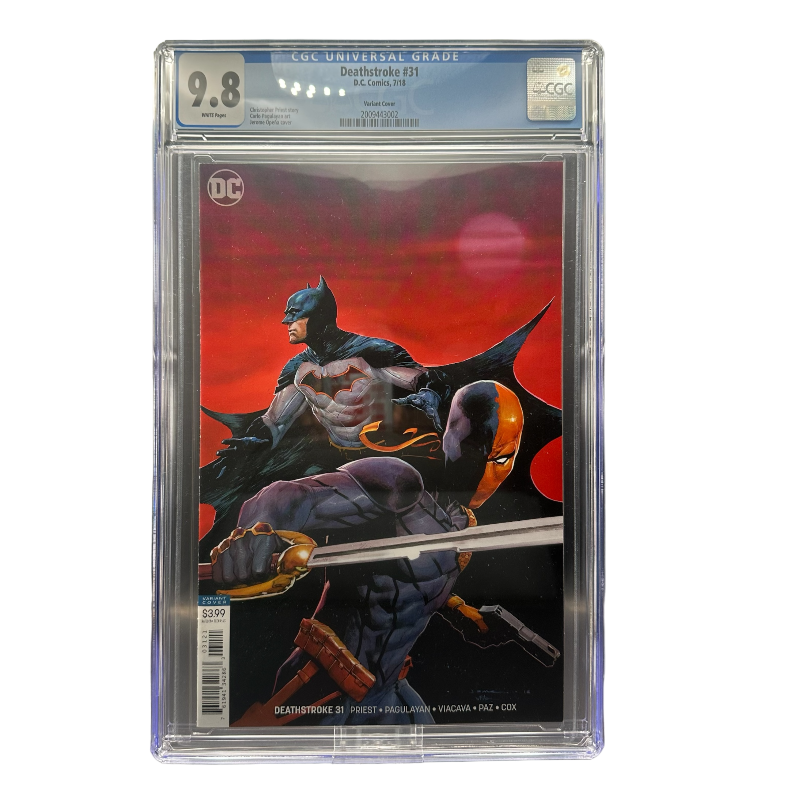 Buy Deathstroke #31 Jerome Opena Cover Variant Graded CGC 9.8 | Graded Comic Books For Sale Uk | Comics for sale online UK | zombie.co.uk