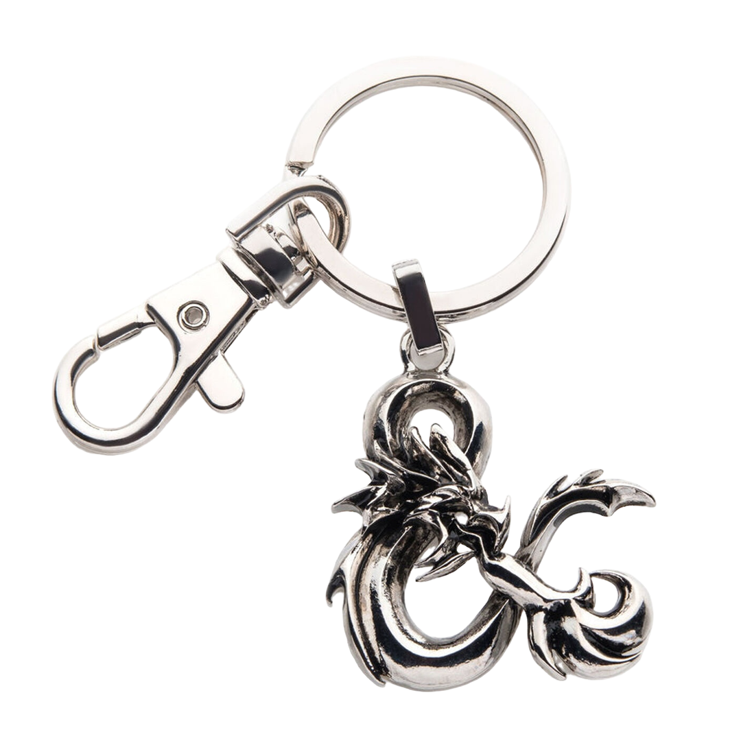 Dungeons & Dragons Ampersand Logo Keychain Steel Officially Licensed - zombie.co.uk