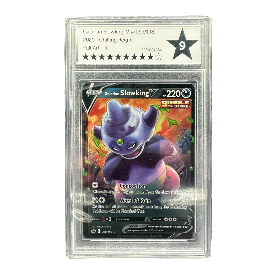 Galarian Slowking V #99/198 2021 Chilling Reign Full Art - GoodBros Graded 9