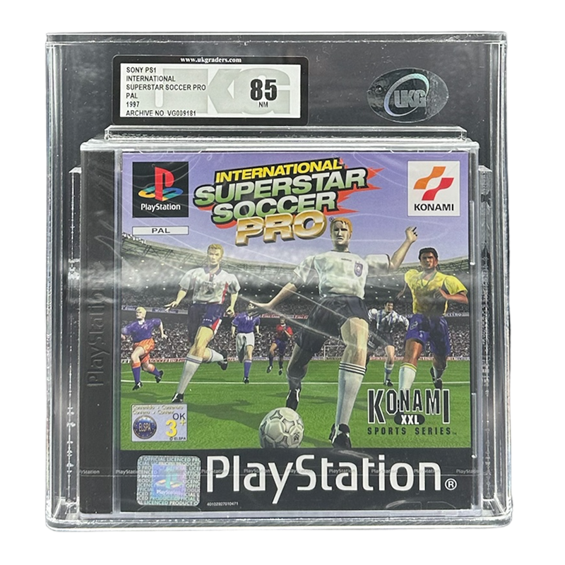 Buy International Superstar Soccer Pro (1997) PlayStation 1 Graded - UKG 85 NM | Graded Games for Sale UK | ZOMBIE.CO.UK