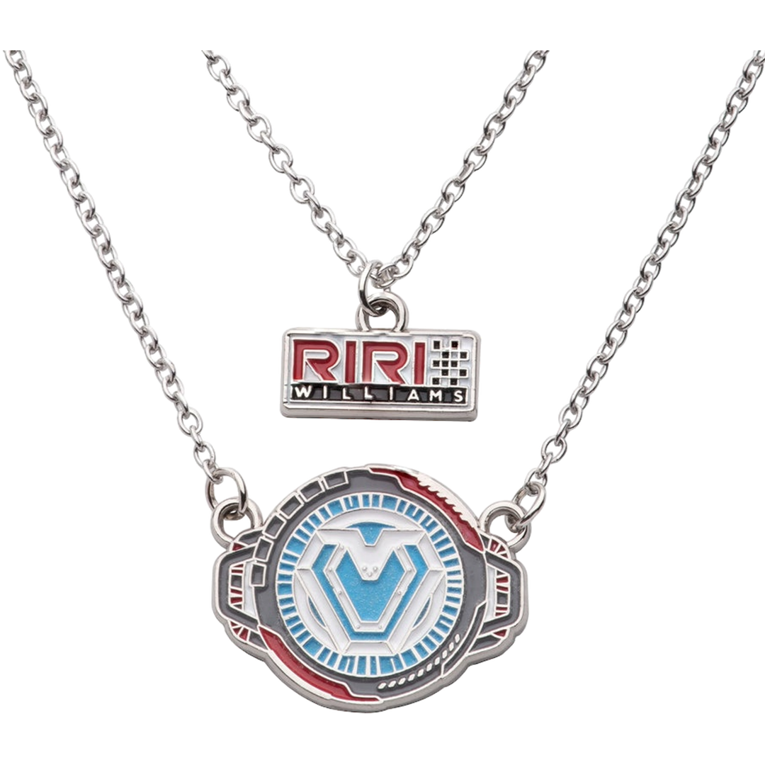 Marvel Black Panther Wakanda Forever Iron Heart Reactor 2 Tiered Necklace - zombie.co.uk