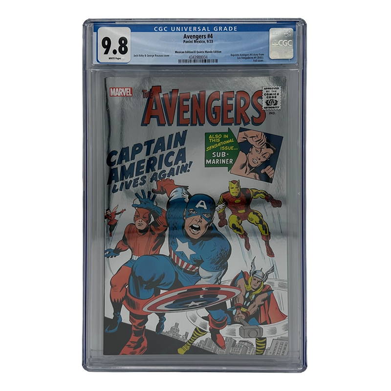 Buy Marvel Comics Avengers #4 - Mexican El Quinto Mundo Edition Foil Cover - CGC 9.8 | Comics for sale UK | ZOMBIE.CO.UK