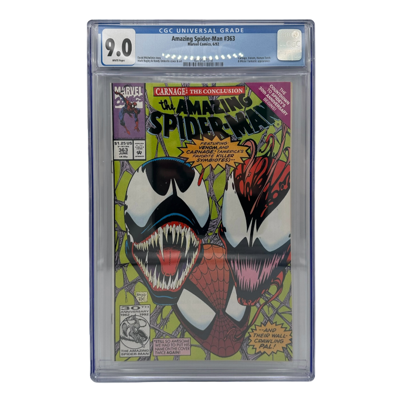 Buy Marvel The Amazing Spider-Man #363 (1992) Venom and Carnage Graded CGC 9.0 | Graded Comics for sale online UK - Zombie.co.uk Edit alt text