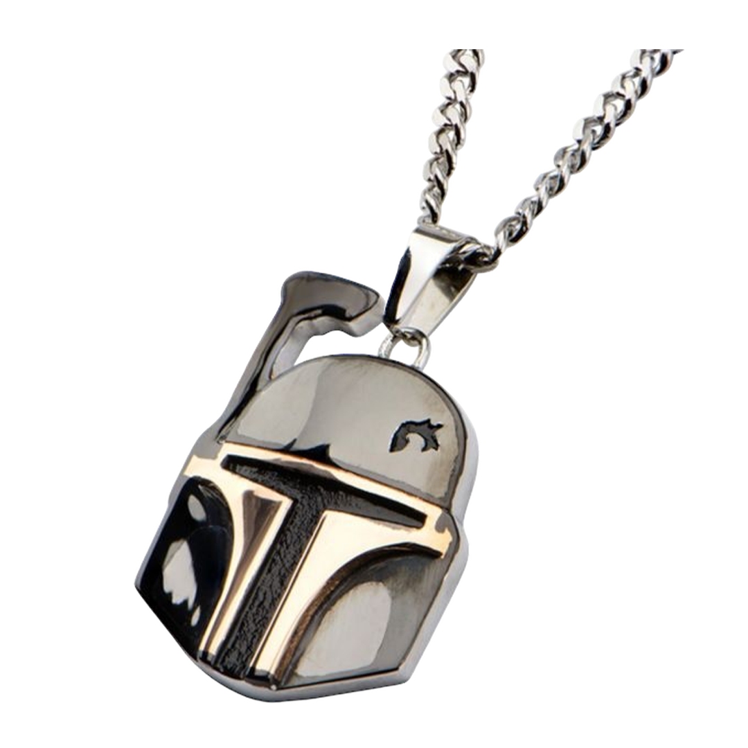 Star Wars Boba Fett Helmet Pendant Necklace Officially Licensed - ZOMBIE.CO.UK