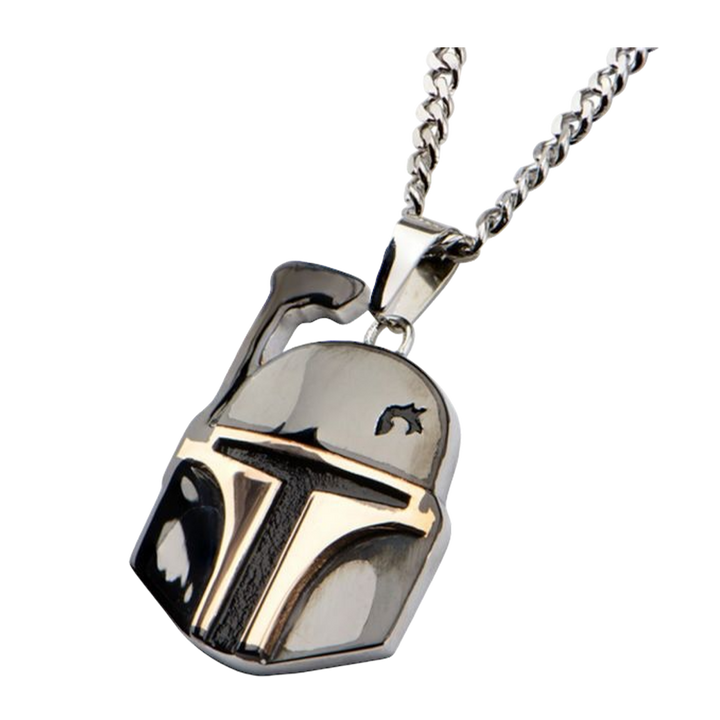 Star Wars Boba Fett Helmet Pendant Necklace Officially Licensed - ZOMBIE.CO.UK