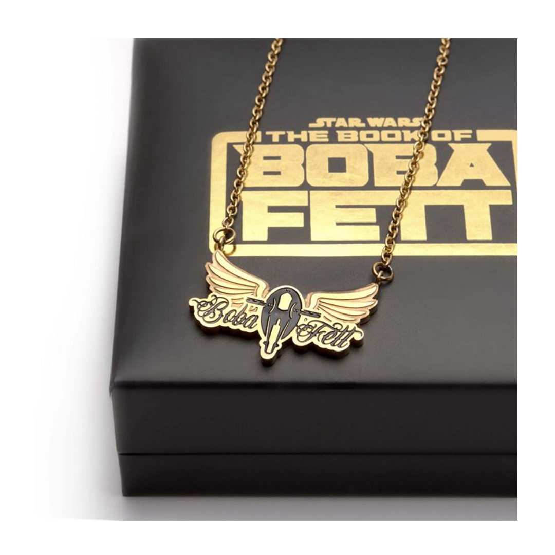 Star Wars Officially Licensed Boba Fett Rock Pendant Necklace - zombie.co.uk