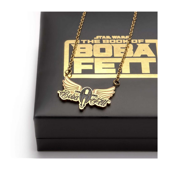 Star Wars Officially Licensed Boba Fett Rock Pendant Necklace - zombie.co.uk