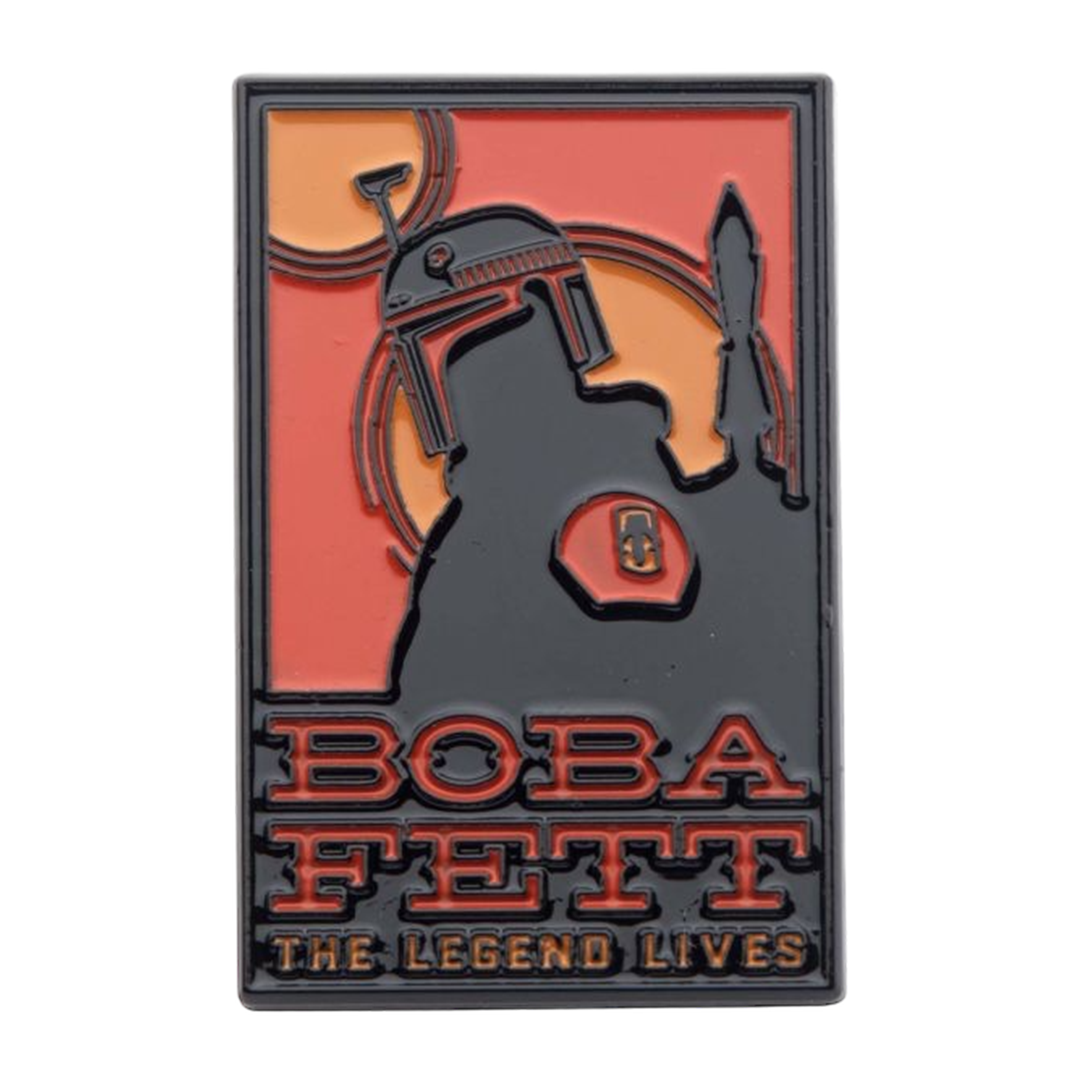 Star Wars Officially Licensed Boba Fett The Legend Lives Enamel Pin - zombie.co.uk