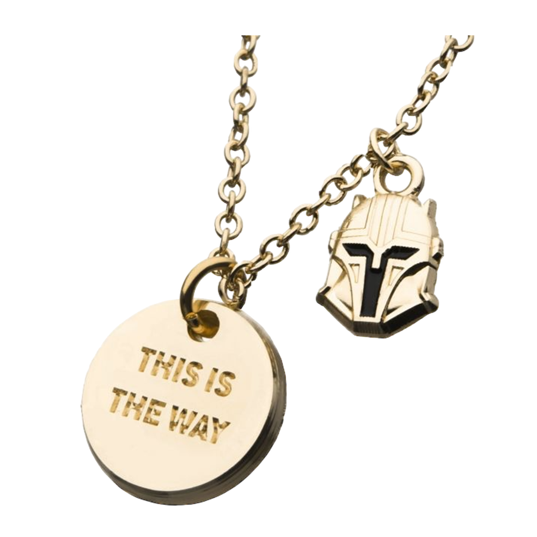 Star Wars The Mandalorian "This is the Way" Pendant Necklace - zombie.co.uk