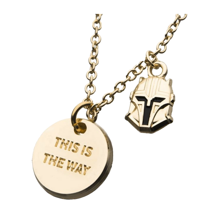 Star Wars The Mandalorian "This is the Way" Pendant Necklace - zombie.co.uk