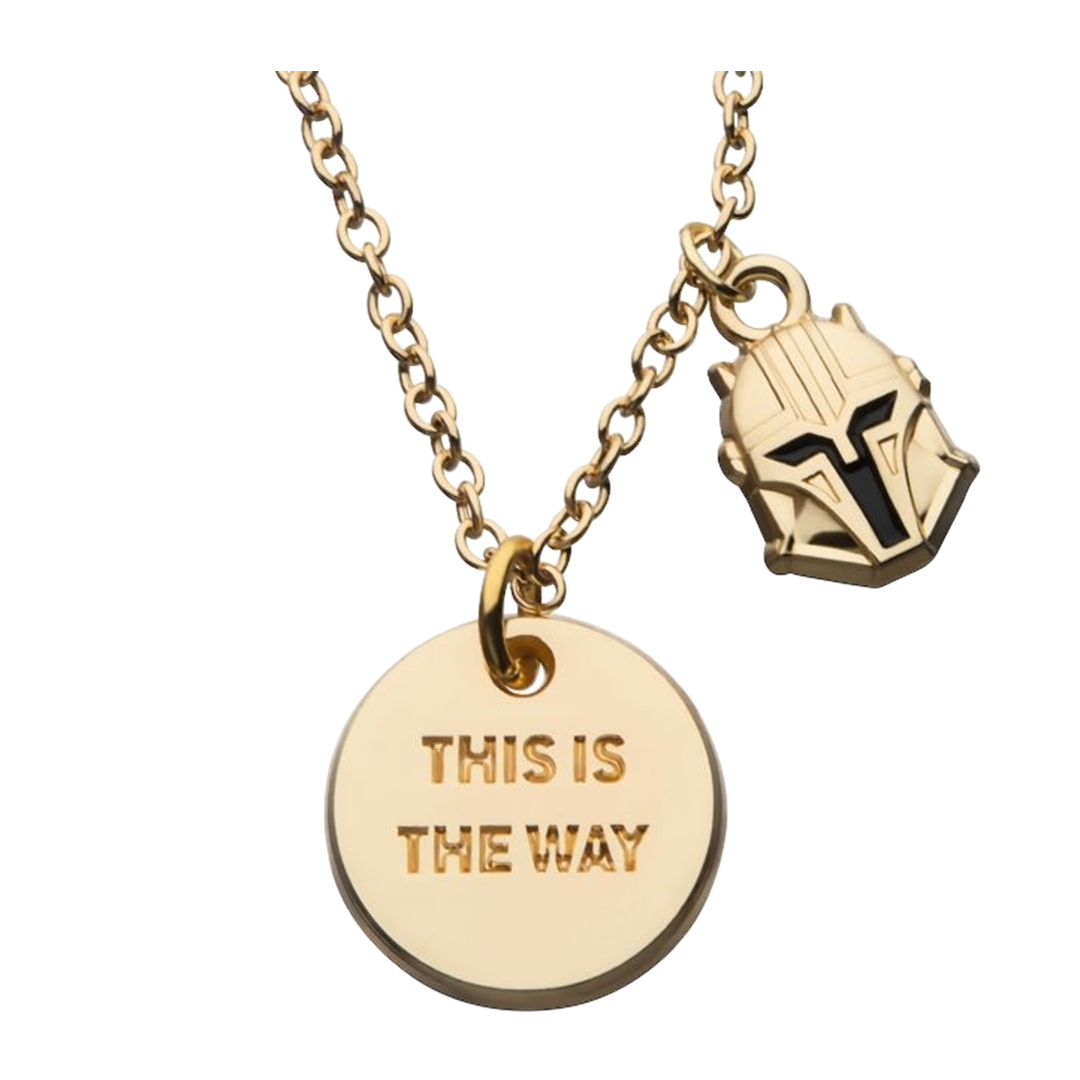 Star Wars The Mandalorian "This is the Way" Pendant Necklace - zombie.co.uk