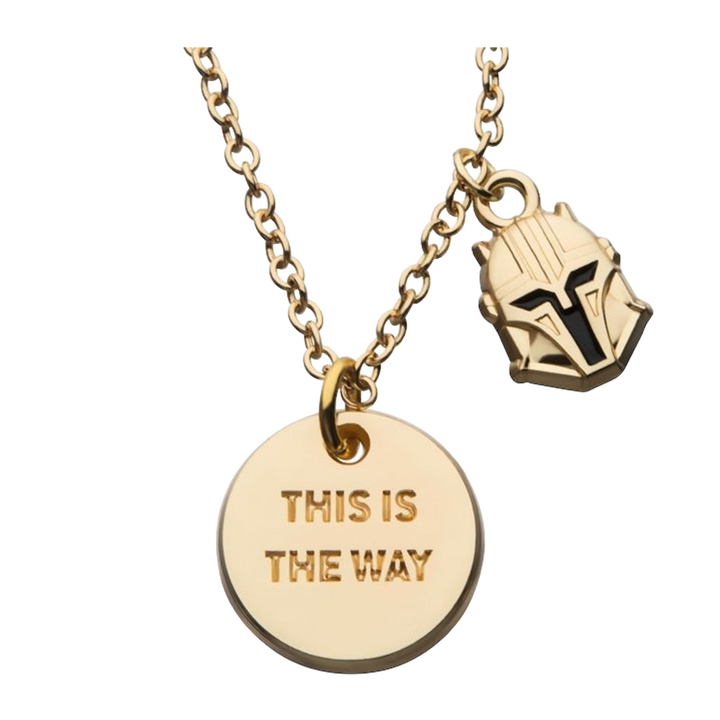 Star Wars The Mandalorian "This is the Way" Pendant Necklace - zombie.co.uk